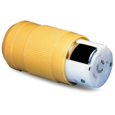 Marinco MARINCO 6364CRV 50 Amp Female Connector; Yellow M1D-6364CRV